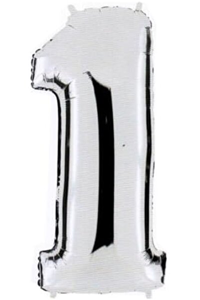 Nacario Nrcrioshop 75 cm 1 Number Foil Balloon Silver 1201248