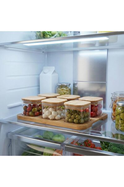 Yıldızan Gnyshop 6-Piece Glass Breakfast Set with Bamboo Lids |   With Wooden...