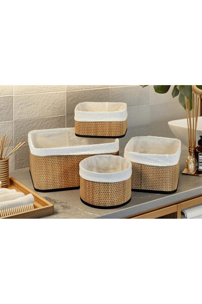 Nacario Nrcrioshop Paçi̇ Wicker Premium Series Set of 4 Organizer 1201248