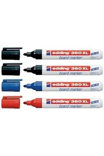 Nacario قلم سبورة بيضاء قابل لإعادة التعبئة من نركريو شوب 360 XL، 4 قطع، 2 أس...