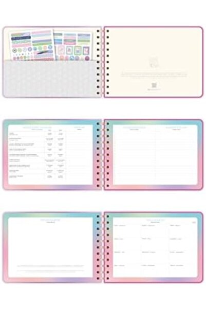 Nacario NrcrioShop 2026 مفكرة أسبوعية عمودية - مفكرة أسبوعية بغلاف صلب حلزوني...