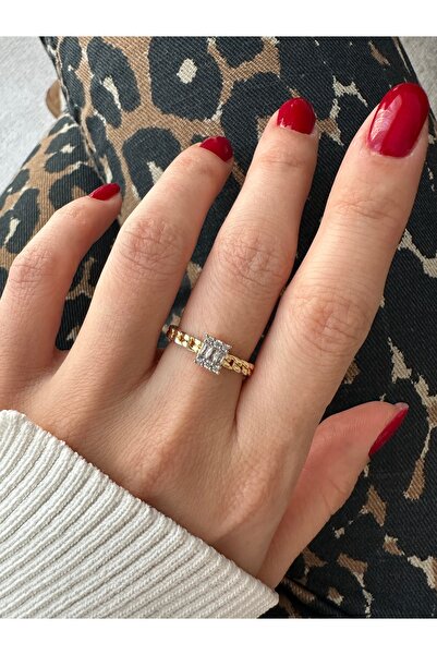 ringbox خاتم سلسلة باجيت مزدوج اللون