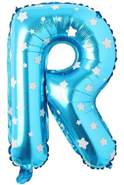 Nacario NrcrioShop حرف R بالون فويل أزرق اللون مقاس 16 بوصة 36 سم (أزرق) 1201248