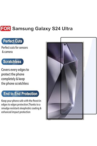 Nacario Nrcrioshop Full Screen Protector Glass for Galaxy S24 Ultra, Full Cov...