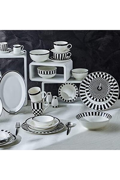 Yıldızan Esnshop Checkered Porcelain Snack Bowl 11 cm 1209132