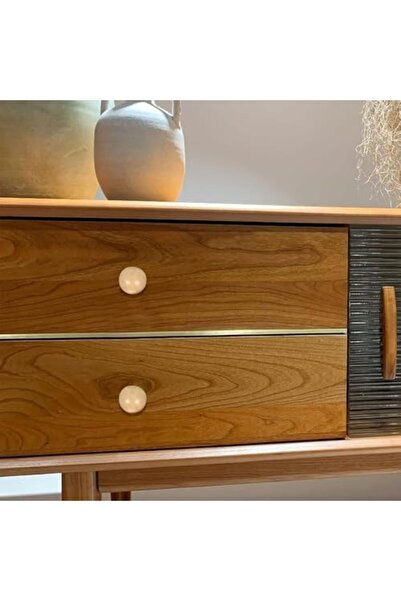 Trndystorex Mutfak Dolabı Topuzları, 12 Parça Yuvarlak Ahşap Dolap Topuzları, Çekmece Topuzları, Şif