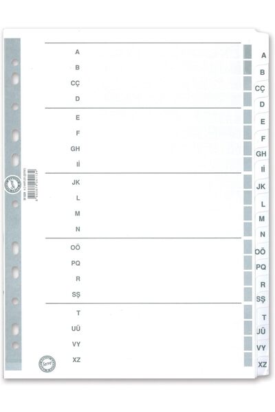 Nacario NrcrioShop كرتون أريراس مكتبيولوبي (A-Z) مقاس A4 1201248