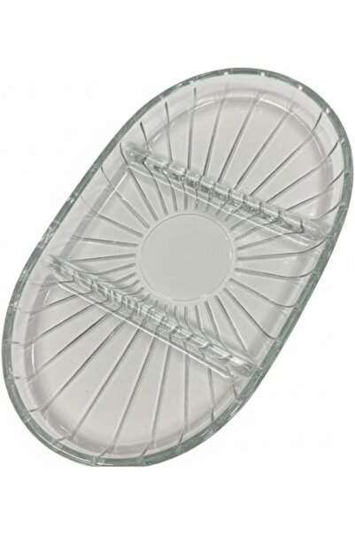 Nacario Nrcrioshop Stylishly Designed 3-Compartment Glass Breakfast Plate – 2...