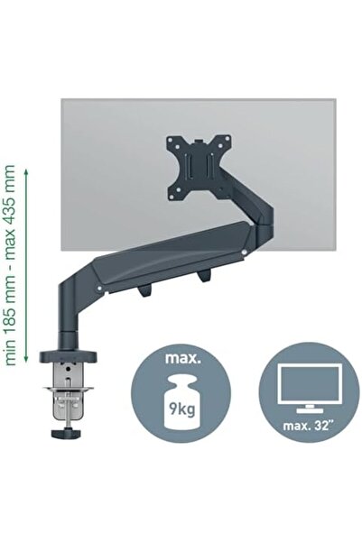 Yıldızan gnyshop Ergo Yerden Tasarruf Sağlayan Tekli Monitör Kolu, 64890089, Gri 153783
