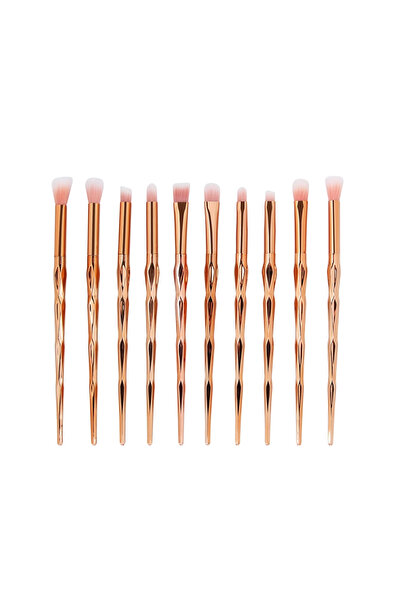 EMESZON Σετ 10 επαγγελματικών πινέλων μακιγιάζ, EMESZON, Luxury Makeup, λαβές...