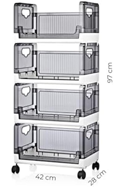 Nacario Nrcrioshop 4-Tier Portable Organizer Shelf White, White 1201248