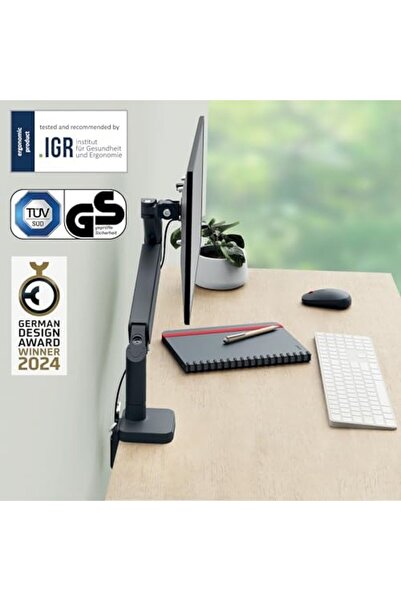 Yıldızan Gnyshop Ergo Space-Saving Single Monitor Arm, 64890089, Gray 153783
