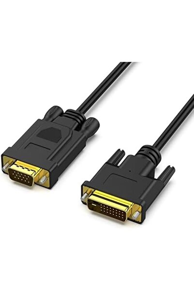 brkshop DVİ TO VGA 24+5 VGA Dönüştürücü Monitör Kablosu (Dvi-I Dual Link) 1.80METRE (C-558) 1232700
