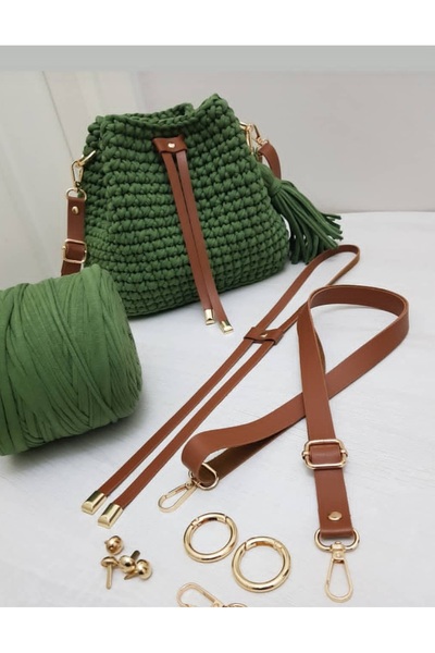 FERİHA HOBİ AKSESUAR Leather Adjustable Strap, Drawstring and 2 Spring Rings ...