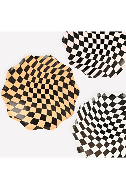 esplendor Espshopx - Halloween Checker Dinner Plates - Holiday Checkered Plat...