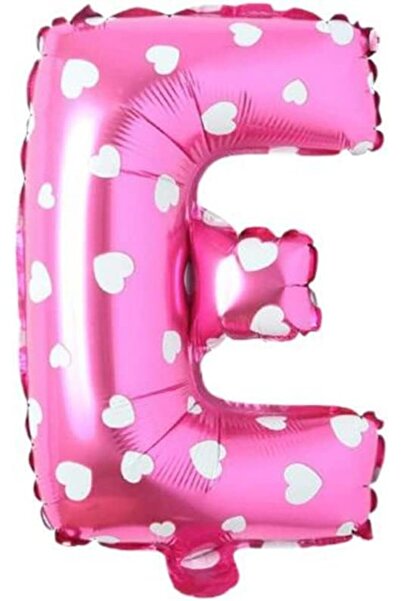 Nacario Nrcrioshop Letter E 16 Inch Pink Heart Color Foil Balloon 36 cm (Pink...