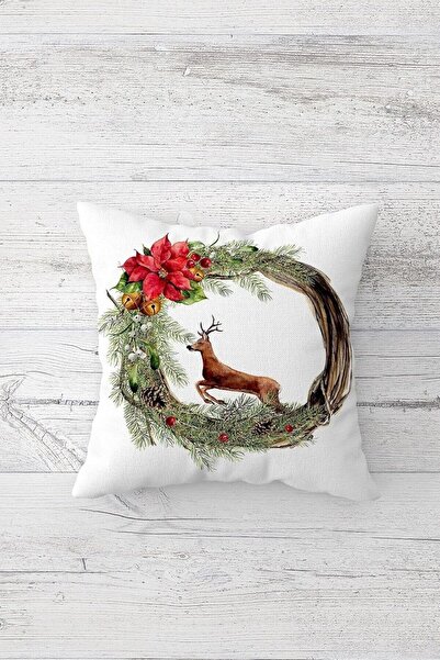 Yıldızan غطاء وسادة من esnshop بتصميم غزال عيد الميلاد من Pelangi، مطبوع على ...