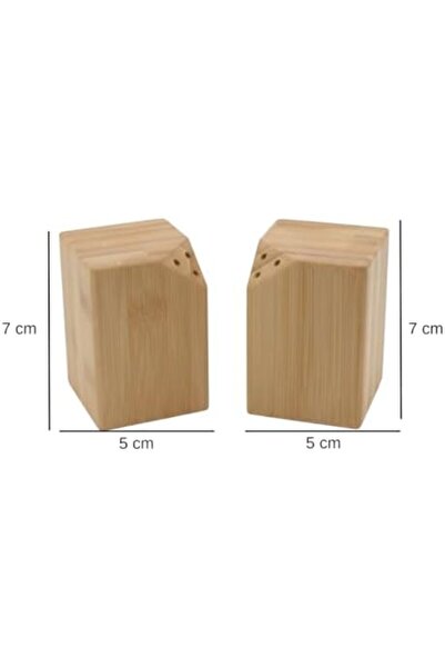 Nacario Nrcrioshop Natural Bamboo Set of 2 Salt and Pepper Shakers – Wooden S...