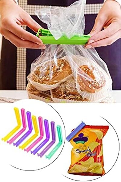 Nacario Nrcrioshop 8-Piece Multi-Color Practical Bag Clips, Package, Packagin...