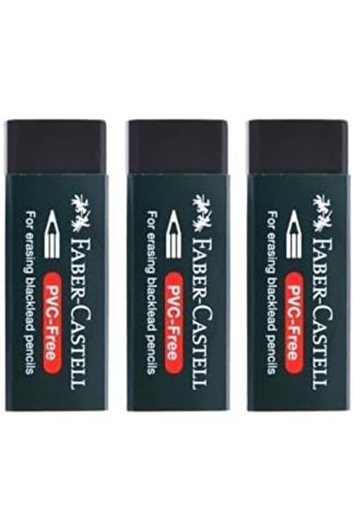 Yıldızan ynsstores Castell Kopya - Pvc No:20 Büyük Boy Siyah Silgi(3 Adet) 11...