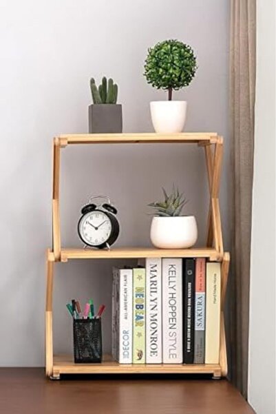 Nacario Nrcrioshop Bamboo 3-Shelf Rolling Trolley Organizer Shelf Multi-Purpo...