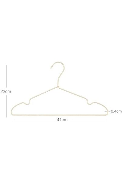 Yıldızan إيسن شوب 12 قطعة من شماعات الملابس المعدنية ذات اللون الذهبي 22 × 41...