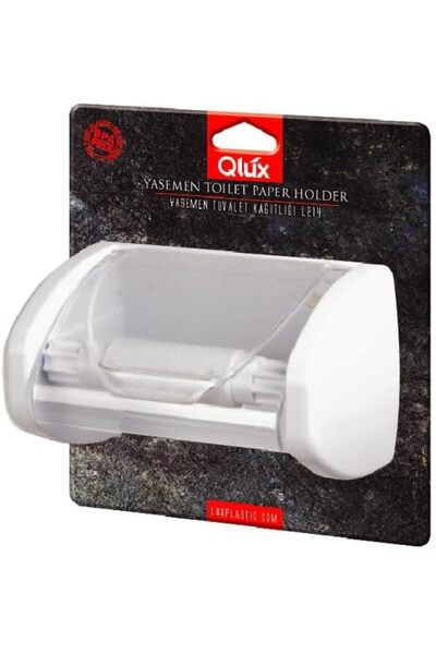 Nacario Nrcrioshop Toilet Paper Holder, Plastic, Rotating Lid, White, Adhesiv...