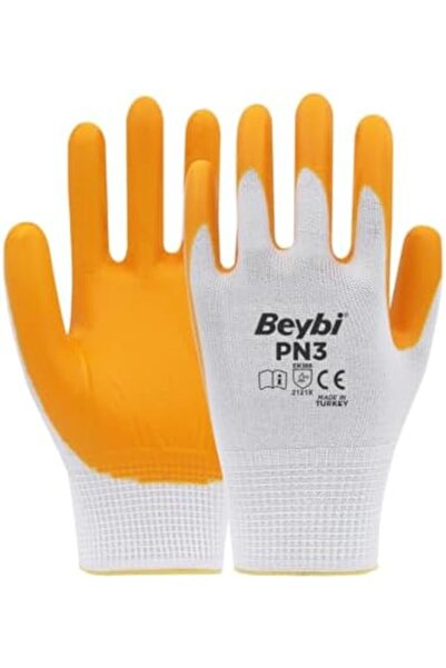 Nacario Nrcrioshop Beybi Pn3 Yellow No:9 Polyester Lined Nitrile Work Gloves ...