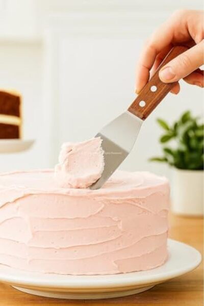 Nacario Nrcrioshop Professional Stainless Steel Angled Spatula, Ergonomic Woo...