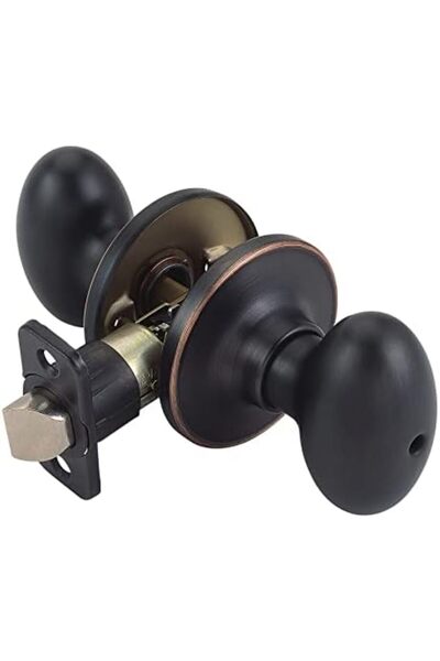 Nacario مقبض باب عالمي للخصوصية من NrcrioShop 740498 Egg بـ 6 اتجاهات، برونزي...