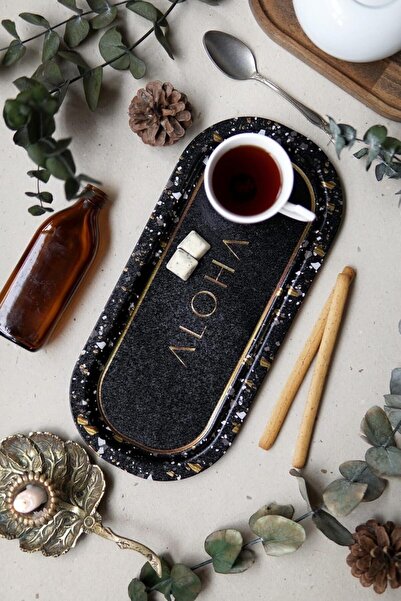 Nacario Nrcrioshop Evle-Ee168-1H Patterned Oval Tray 16X35 cm 1201248