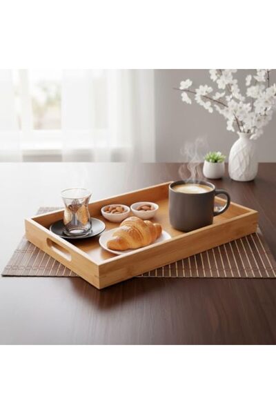 Nacario NrcrioShop بامبو صينية تقديم مستطيلة، بامبو صينية أدوات مائدة، صينية ...