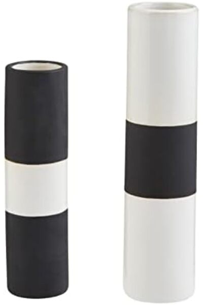 Nacario Nrcrioshop Mud Pie Black/White Bud Vase, Large, 2.7 cm X 6.3 cm Diame...