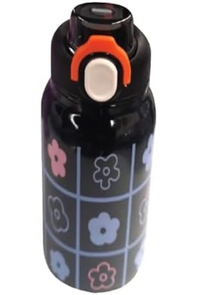 Nacario ترمس نركريوشوب بقلب داخلي من الفولاذ سعة 550 مل أسود مزهر 1201248