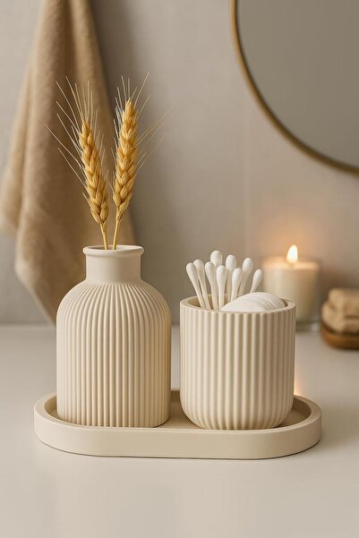 Nacario Nrcrioshop Modern Striped Vases, Box with Lid and Tray Organizer Set ...