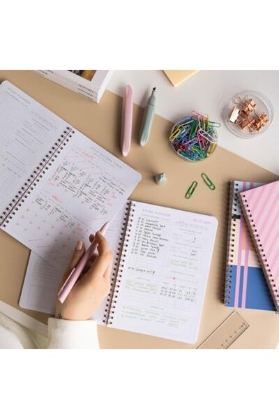 Nacario NrcrioShop A5 مخطط دراسي حلزوني - للدراسة - التحضير للاختبارات AYT-TY...