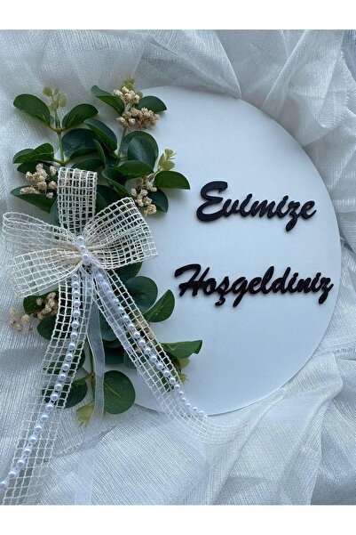 Nacario Nrcrioshop Door Ornament Welcome to Our Home Wooden Eucalyptus Leaf W...