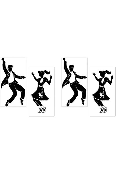 Nacario Nrcrioshop 4 Piece Rock and Roll Stage, 4' 8" X 5' 3", Black/White 12...