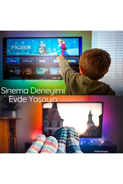 Yıldızan Storesellm Tv Arkası Animasyonlu RGB Şerit Led Seti Kumandalı 3 Metr...
