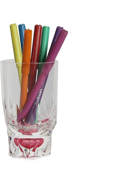 Yıldızan حامل أقلام من esnshop موديل أحمر مع قطرات كريستالية، مستلزمات مكتبية...