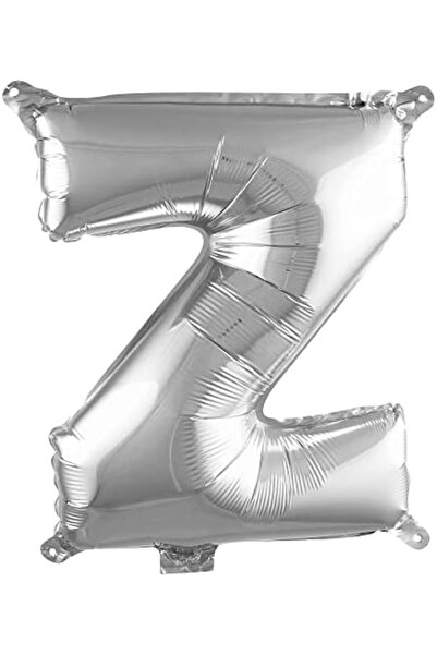 Yıldızan Esnshop Letter Z 16 Inch Silver Color Foil Balloon 36 cm (Silver) 12...