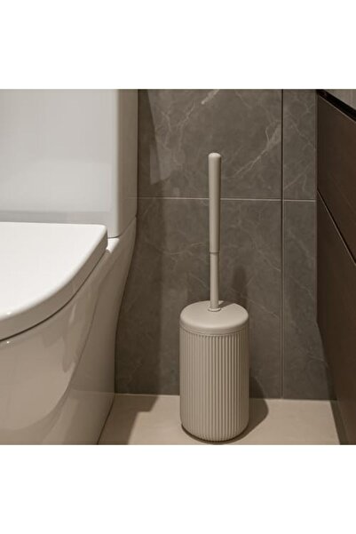 Nacario طقم فرشاة تواليت فاخرة من مخطط قطع باللون الأبيض والأسود والبيج من نر...