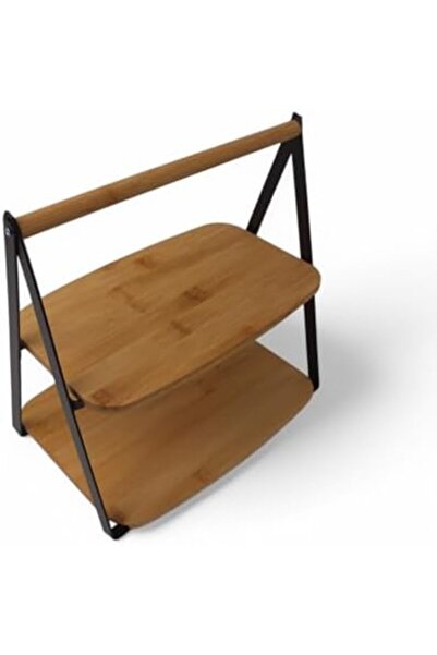 Nacario Nrcrioshop 2-Tier Rectangular Bamboo Serving Presentation Set Large S...