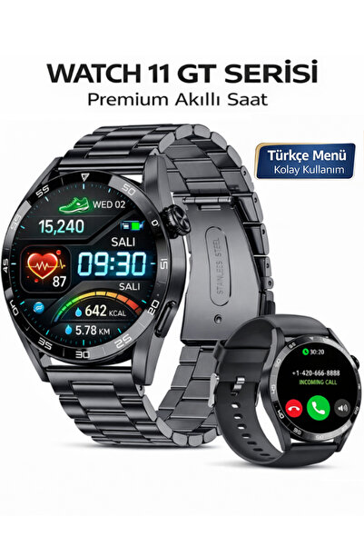 SONREİR Watch 11 Pro GT 46mm AMOLED Erkek Akıllı Saat Sesli Görüşme GPS | NFC...