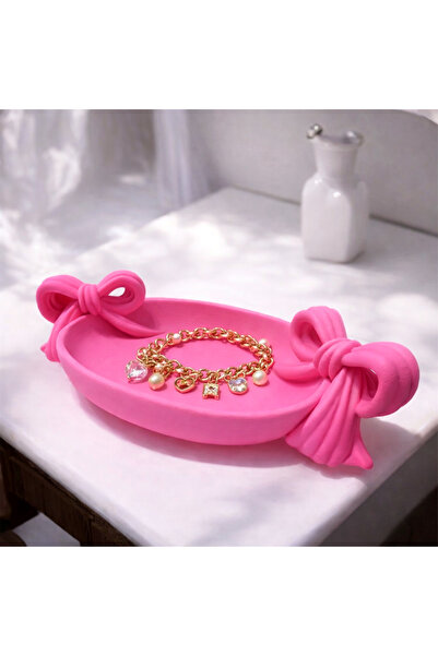 Vescarri Bowknot Detailed Boho Jewelry & Vanity Tray - Bowl