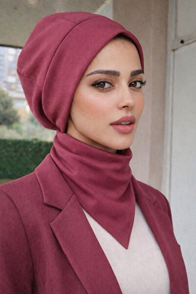 Aişe tesettür Gülkurusu Bere Bone ve Etol Takım