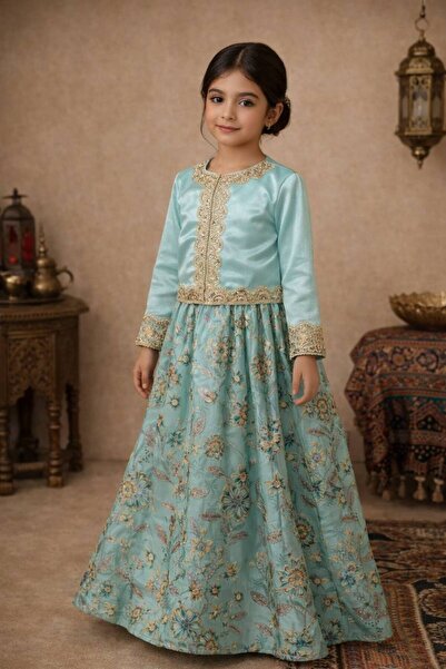 La reina petite بدلة هندي بتصميم فاخر للأطفال من لارينا بتيت