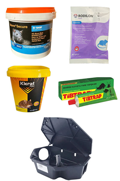 BASF Fare ve Sıçan İlaçları Kesin Sonuç Garantili Mum Blok/Rodilon Pasta/Kler...
