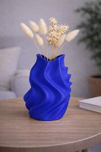 Vescarri مزهرية زخرفية مخملية الملمس - تصميم عصري وناعم