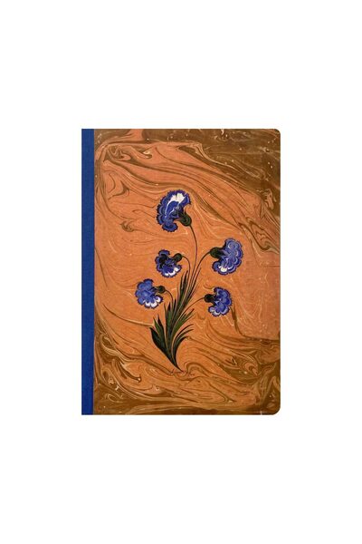 Bazen Defter Ebru Desenli Sırtı Bez Ciltli Defter No: AE13